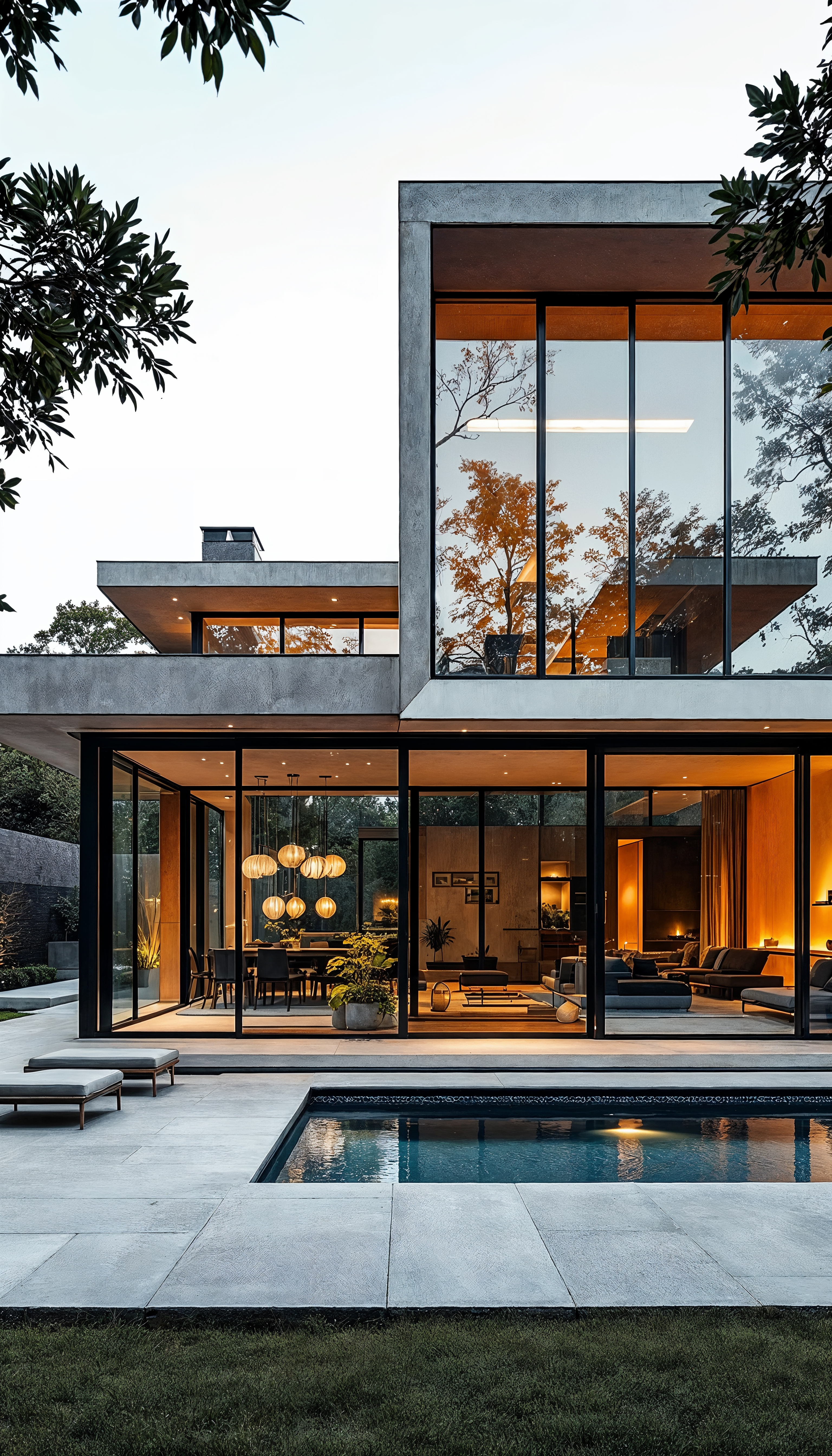 Elegancki nowoczesny dom z drewnianymi szczegółami (Projekt Klienta)